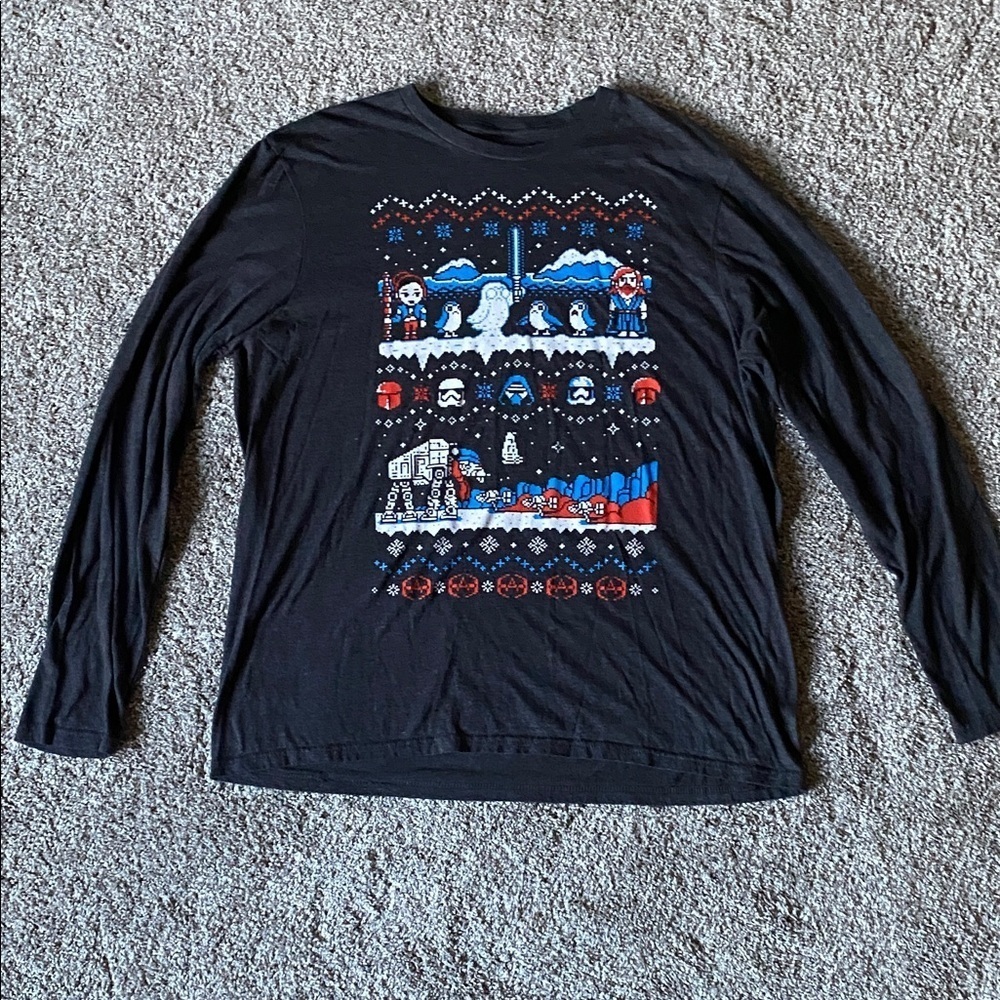 A- BOX Black Graphic Men’s Long Sleeve Tee. Size XL. Star Wars. - Picture 2 of 9